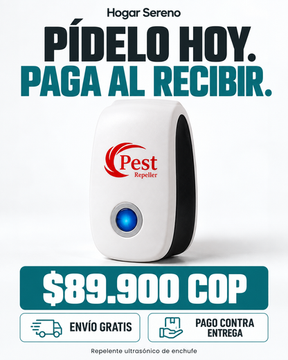 Repelente Ultrasónico para un Hogar Más Tranquilo, Sin Aerosoles ni Recargas